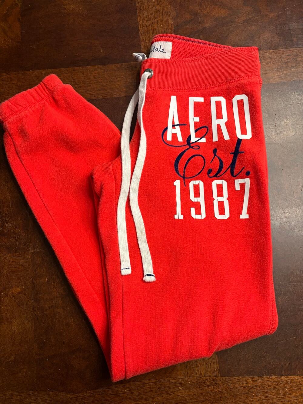 Aeropostale Red AERO Est. 1987 Fleece Joggers Sweatpants XS